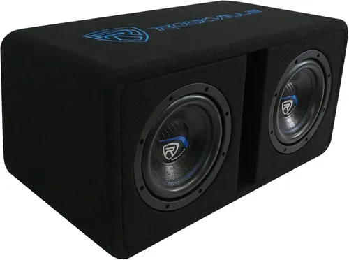 Vista 3 de Rockville DV8K52 Subwoofers dobles de 8 pulgadas K5 1600W para automóvil, carga final de 2 ohmios, carcasa ventilada, cono de papel no prensado