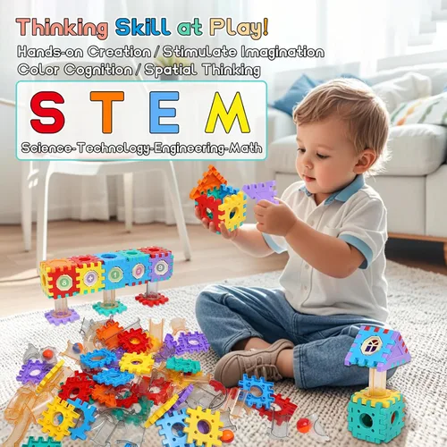 Vista 7 de AOSITE 234 PCS STEM Marble Run Building Learning Toy Kid Gift