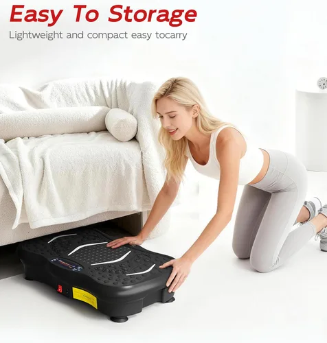 Vista 8 de Vibration Plate Machine,180 Speeds Shake Plate for Lymphatic Drainage Weight Loss, Vibrating Fitness Platform 460LB Capacity Whole Body Workout with