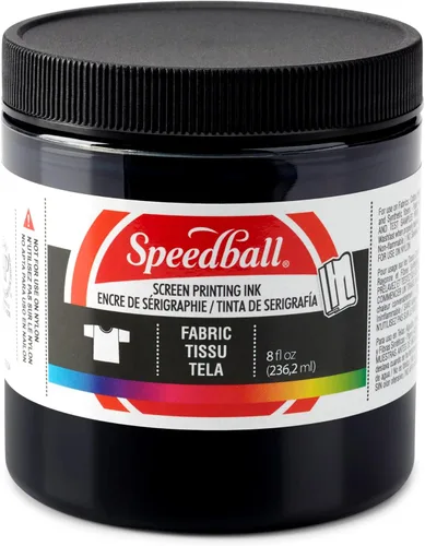 Speedball Tinta de impresión de pantalla de tela, 8 onzas, color negro para impresión de camisetas y serigrafía