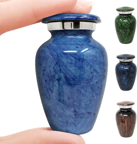 Vista 11 de Pequeñas urnas de recuerdo para cenizas Mantenga cerca la memoria de sus seres queridos Tributo elegante y eterno Mini memorial personal
