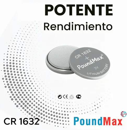 Vista 3 de PoundMax CR 1632 Baterías 3v Batería de botón de litio Paquete combinado - 5