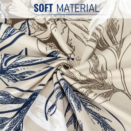 Vista 4 de FUANGUI Funda para Sofá de 1 Pieza, Funda Elástica para Sofá Estampada para Sofá de 3 Cojines con Falda Apta para Mascotas, Fundas de Sofá Lavables