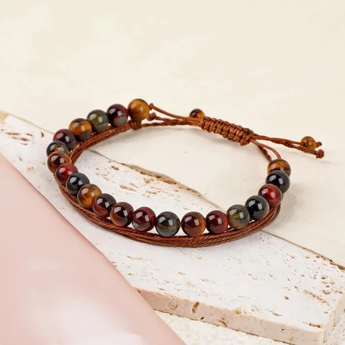 Vista 17 de LPBeads Pulsera de piedra natural hecha a mano de tamaño ajustable