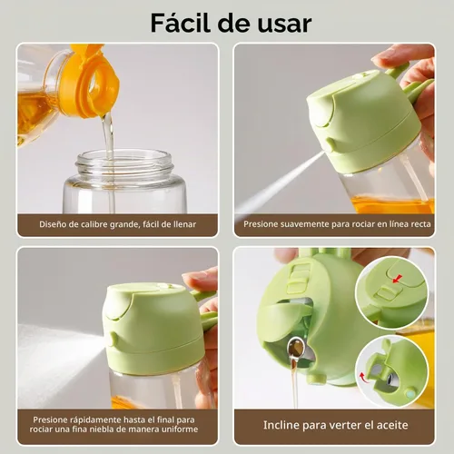 Vista 2 de SWEET VIEW Pulverizador de aceite de oliva 2PCS para cocinar 16oz/470ml