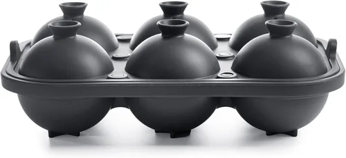 Vista 7 de Moldes para cubitos de hielo – Combo de molde grande de silicona para hielo y esfera con embudo integrado de fácil llenado de 2 pulgadas redondos