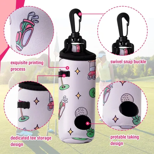 Vista 7 de Liliful Kit de Accesorios de Golf de 12 Piezas, Incluye Bolsa para Pelotas de Golf con Gancho, Toalla, Tees, Marcador de Pelota Magnético
