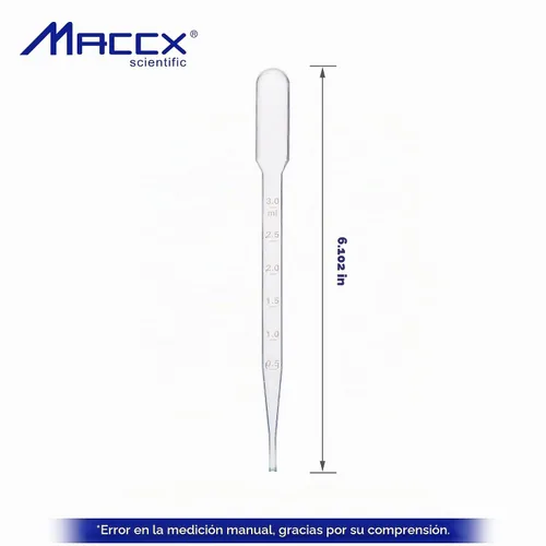 Vista 5 de 100 pipetas de transferencia estériles, vol. 0.1 fl oz, 0.0 fl oz graduadas, 5.512 in de largo, pipetas de aceites esenciales