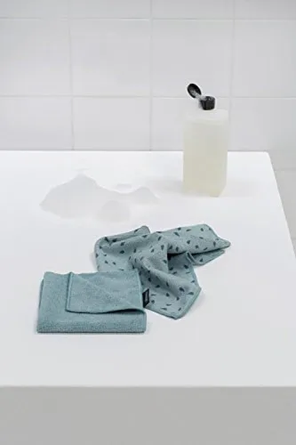 Vista 4 de Brabantia 2 paños de limpieza de microfibra (gris oscuro) trapos higiénicos absorbentes para lavar, limpiar y secar (12 x 12)