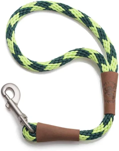 Vista 10 de Mendota Pet Correa de tráfico – Correa corta para perro – Fabricada en los Estados Unidos – Azul Night Viz, 1/2 pulgadas x 16 pulgadas