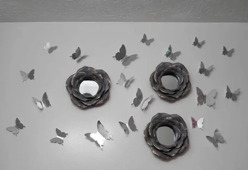 Vista 4 de Calcomanías 3D de pared para decorar la casa o la habitación, 24 unidades, se pueden retirar, DIY