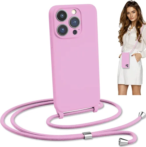 Vista 15 de Blaspins Funda de correa cruzada con cordón para iPhone 13 Mini, cuello cruzado, soporte ajustable extraíble, protección contra caídas a prueba
