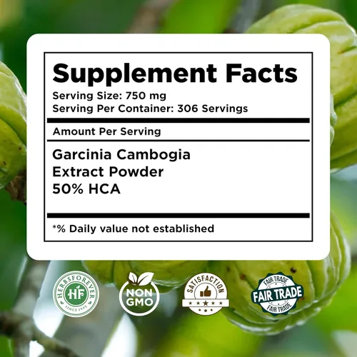 Vista 4 de Herbsforever Garcinia Cambogia Polvo Soporte Activo y Energético Cuerpo 230 GMS