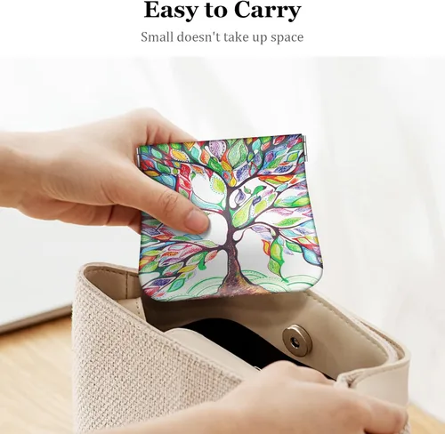 Vista 5 de Fintie - Monedero de piel sintética para monedas para mujeres y niñas, Love Tree, Moda