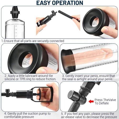 Vista 5 de Enhancement Growth Vacuum Pumps, Electric Increase Size Training Device Automatic Pumps Strength Air Suction Silicone Pocket Extend Enlarger PLR62