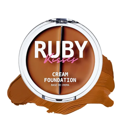 Vista 17 de Ruby Kisses 3D Face Creator - Base y corrector en crema, 12 horas de duración, cobertura media a completa, no grasa, ideal para maquillaje y paleta