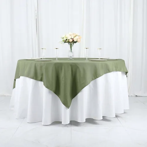 Vista 138 de Efavormart - Mantel redondo de poliéster para banquetes de boda, 90 pulgadas, color marfil