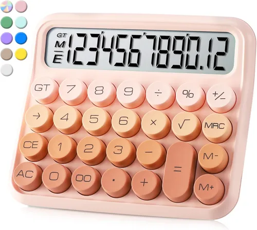 Vista 11 de VEWINGL Calculadora mecánica de escritorio de 12 dígitos con pantalla LCD extra grande de 5 pulgadas, botones grandes de fácil presión, pantalla