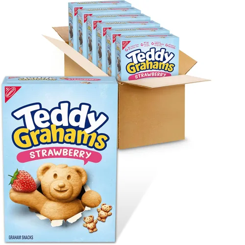 Vista 24 de Teddy Grahams Snacks Graham de chocolate, 6 cajas de 10 onzas