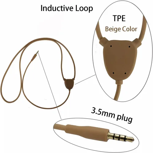 Vista 2 de Auricular invisible inalámbrico oculto auricular inductivo bucle para escuchar música (sin auricular y sin micrófono)
