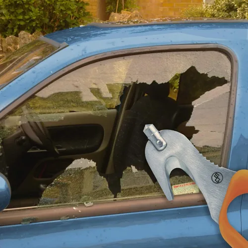 Vista 2 de Herramienta Auto Escape StatGear SuperVizor XT: Gancho para cortar el cinturón de seguridad o romper la ventana. La única herramienta de rescate que