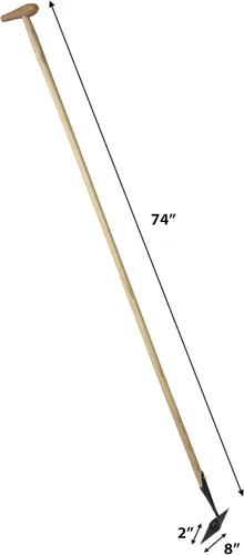 Vista 2 de Dewit Azada de diamante con mango P-Grip - Azada de jardín de mango largo con cabeza de diamante de acero forjado - 4 bordes afilados - Maleza sin