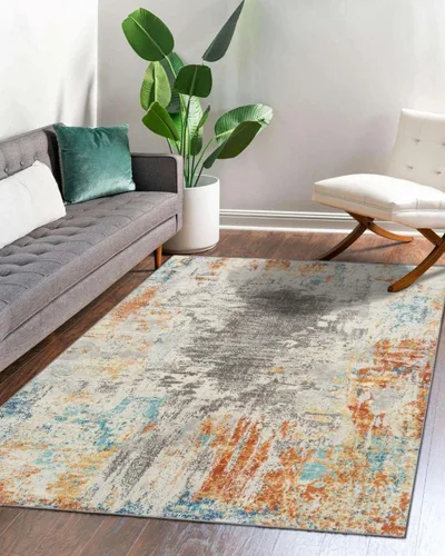 Vista 50 de LUXE WEAVERS Alfombra Artística de Área, Azul Oscuro-Azul Claro 2x3 Artistic, Cozy, Medium Pile