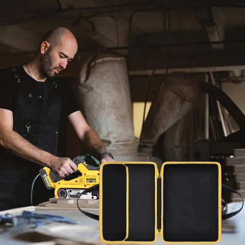 Vista 9 de khanka Estuche rígido de viaje compatible con lijadora orbital DEWALT 20V MAX (DCW210B), solo funda
