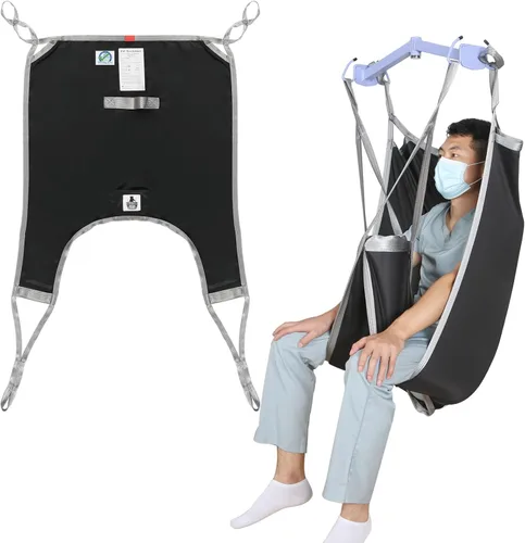 Vista 11 de EZ Assistive Eslinga dividida de pierna con espalda baja, honda de elevación para transferencia, posicionamiento y elevación, capacidad