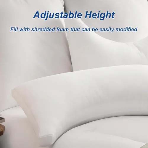 Vista 5 de ACCURATEX Almohada para Personas que Duermen de Lado para Personas que Duermen de Lado y de Espalda - Funda de Algodón 100% Rellena con Alternativa