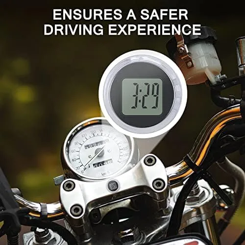 Vista 2 de Reloj digital impermeable para motocicleta, paquete de 4, 1.1 pulgadas de diámetro