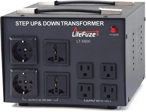 Vista 6 de LiteFuze Transformador convertidor de voltaje de servicio pesado de 10.000 vatios - Reductor 240/220/120/110 - Necesita ser cableado por un