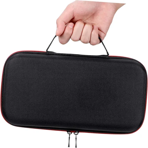 Vista 4 de Vaguelly Bolsa de micrófono dual: bolsa de almacenamiento portátil de mano, con exterior de carcasa dura de EVA e interior acolchado de esponja