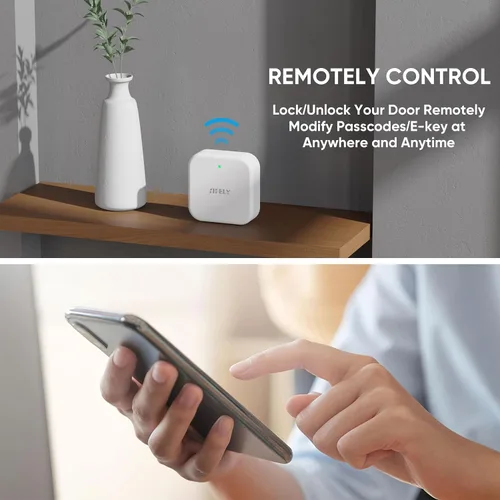 Vista 3 de Sifely Smart Lock Wi-Fi Gateway – Hub de acceso remoto para cerradura de puerta inteligente Sifely funciona con aplicación y Alexa