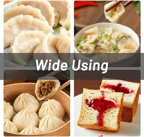 Vista 2 de Paquete de 2 cucharas de llenado de albóndigas – Cuchara de relleno Wonton de acero inoxidable – Espátulas de llenado de mezcla de mezcla