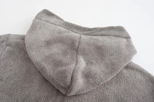 Vista 4 de Bata de baño para niños, con capucha, suave Terry100% toalla de algodón, bata para niñas y niños, bata de algodón