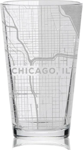 Vista 22 de Santa FE NEW MEXICO - Vaso de cerveza grabado con mapa de calle de la ciudad, idea de regalo perfecta y decoración única