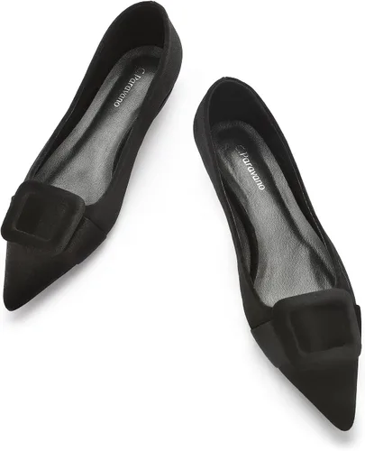 C.Paravano Zapatos de Terciopelo Planos | Zapatos de Punta Puntiaguda para Mujer | Zapatos de Vestir Planos para Mujer | Zapatos de Diseño