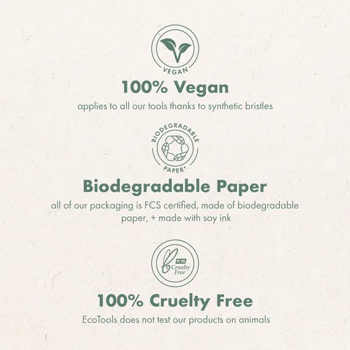 Vista 11 de EcoTools Juego de brochas de maquillaje para sombra de ojos, base, rubor y corrector con estuche de almacenamiento adicional, comienza el día