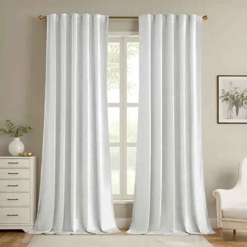 Vista 37 de MIULEE Cortinas de terciopelo de 63 pulgadas de largo, 2 paneles de cortinas opacas de lujo para dormitorio, sala de estar, cortinas de ventana