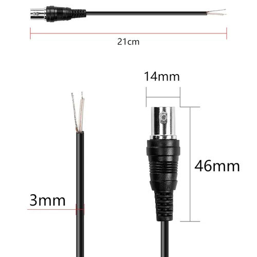 Vista 4 de MEIRIYFA BNC - Cable de coleta desnudo, conector coaxial hembra con cable de extremo abierto para adaptador de terminal de cámara CCTV (5 unidades)