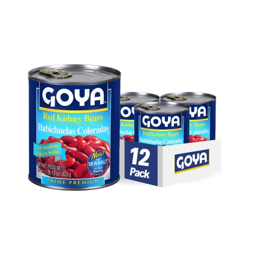 Goya Foods Frijoles rojos bajos en sodio, 29 onzas (paquete de 12)