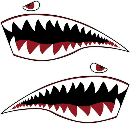 Vista 9 de MOOCY 2 calcomanías de kayak con dientes de tiburón, impermeables, divertidos, accesorios gráficos para kayak, canoa, pesca, barco, automóvil