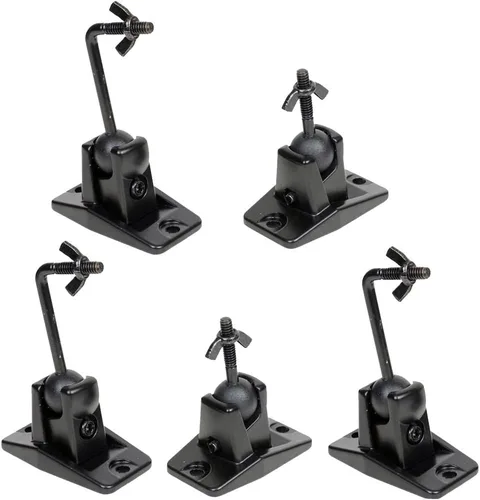 VideoSecu 5 Negro Universal Satélite y Audio Altavoz Soporte de Montaje para Pared o Techo MS40B5 WM6