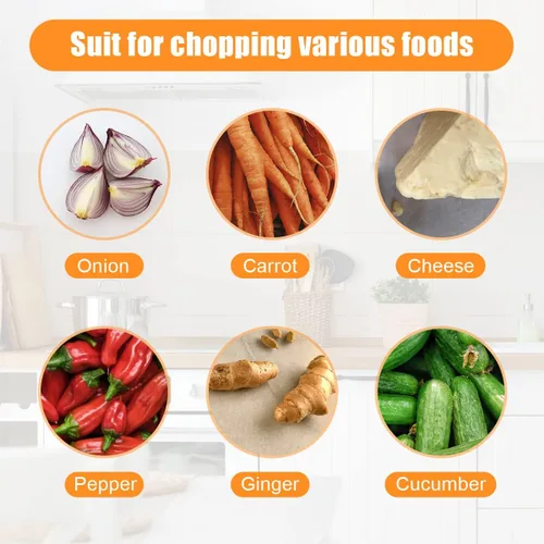 Vista 5 de Luxiv Mezzaluna Cuchillo picador de ensalada, mezzaluna de acero inoxidable con cubierta de protección, cuchillo para picar verduras para pizza