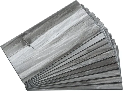 Vista 24 de Palisade Azulejos de vinilo entrelazados impermeables para pared/salpicadero para cocina o baño en mármol español (muestra de 4.5x11 pulgadas)