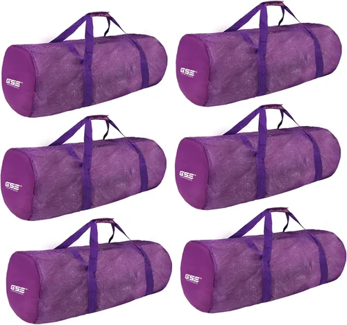Vista 7 de Bolsa deportiva de malla grande de alta resistencia, color azul, bolsa seca, equipo de buceo, bolsa de buceo con cremallera. Ideal