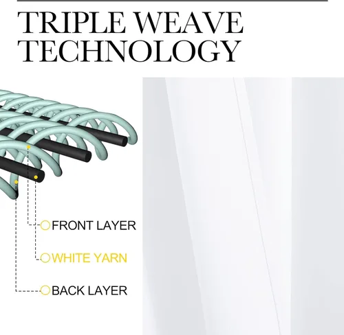Vista 3 de NICETOWN 2 paneles de 42 x 72 pulgadas de largo, cortinas opacas con bolsillo para barra con 4 paneles de 42 x 16 pulgadas de largo, cenefas opacas