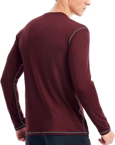 Vista 2 de Zengjo Camiseta de manga larga para hombre, camiseta deportiva ligera para correr