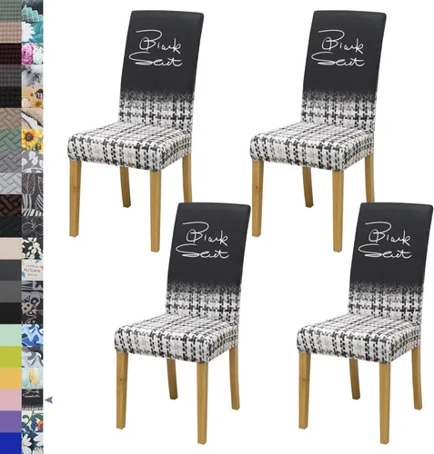 Vista 141 de BIETYONE - Fundas para sillas de comedor, juego de 2 fundas para sillas de comedor o cocina, lavables, protectoras, para sillas Parsons